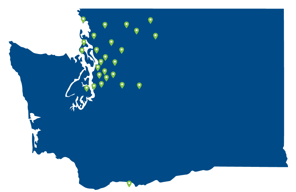 Map of the Puget Sound area.